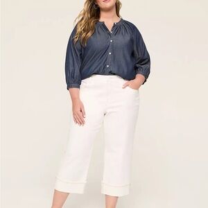 🤍 Lane Bryant Cropped Jeans Size 24 | Straight Leg, Mid-Rise, Stretch Denim 🤍